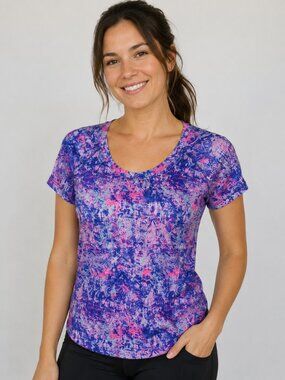 RBX Performance Women's Large Purple Pink Athletic T-Shirt Moisture Wicking Acti